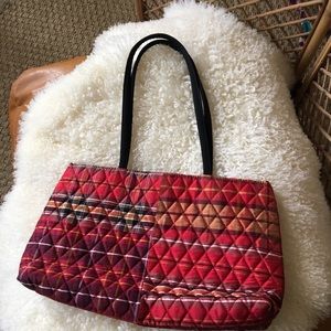 Retired Vera Bradley 100% Silk Quilted Handbag